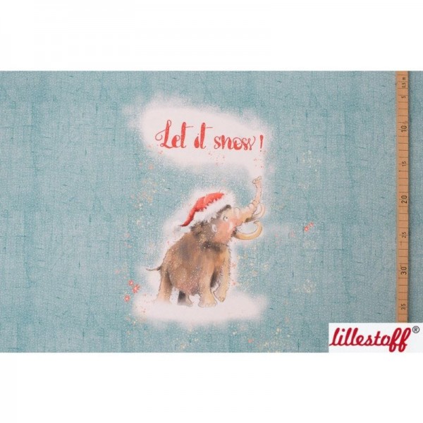 Lillestoff - Bio French Terry - Panel ca. 80cm x 157cm - Tante Gisi - Let it Snow - Mammut
