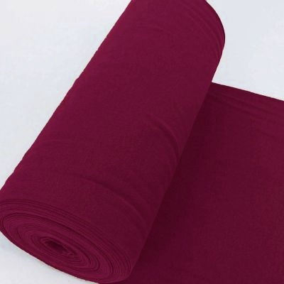 Bündchen Stoff Feinripp Uni - Bordeaux Rot Bündchen Stoff Feinripp Uni - Bordeaux Rot