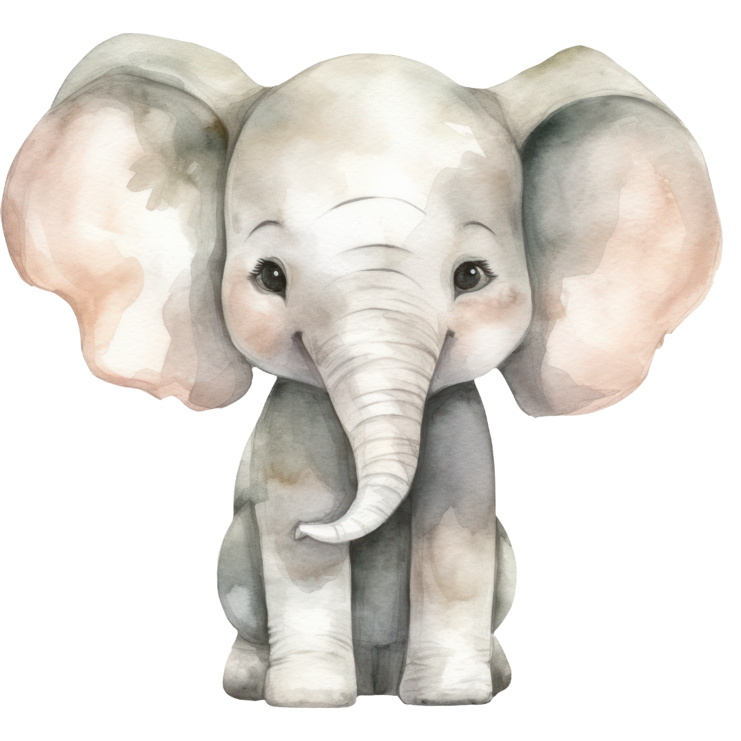 Bügelbild - Plott - Aquarell Elefant - 10cm x 9,3cm