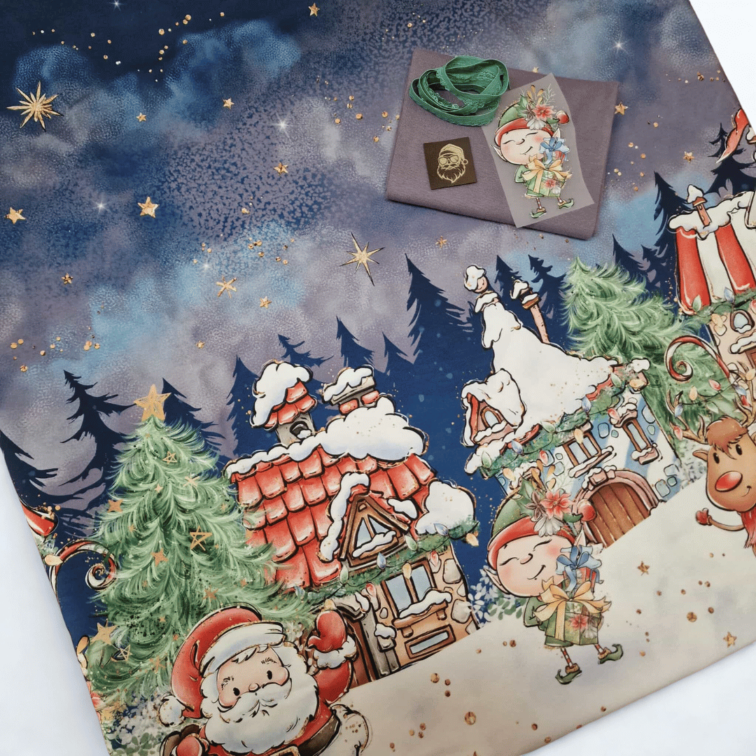 Stoffpaket - UNIKAT - Eigendesign - Weihnachtsmann & Freunde
