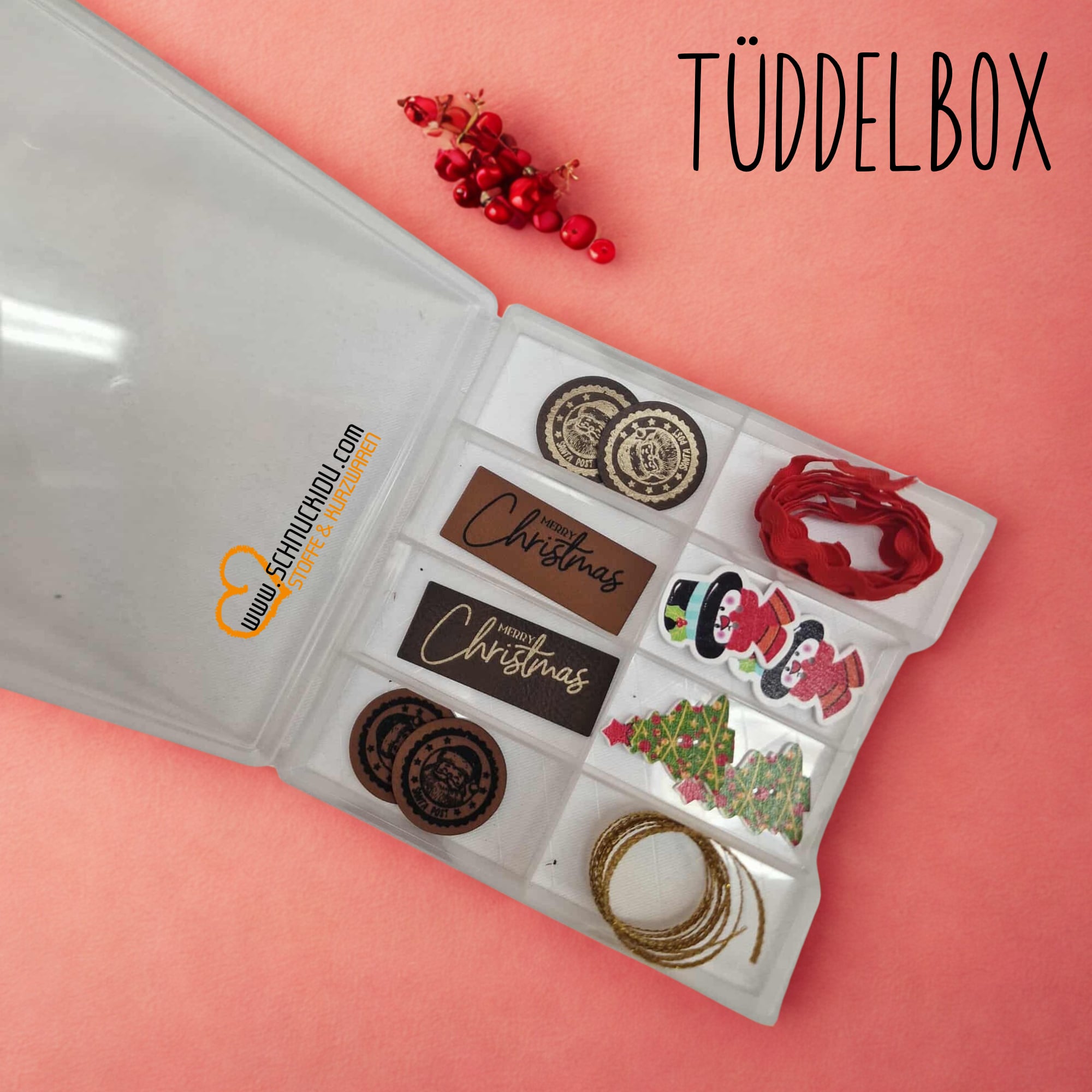 Tüddelboxen - Schnuckidu Tüddelbox mit Tüddel & Nähaccessoires - XMAS