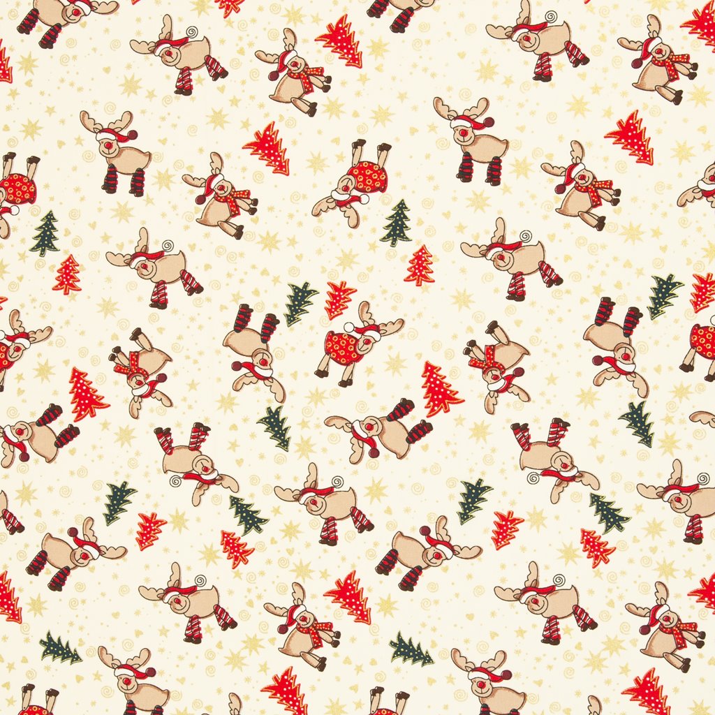 Webware - Baumwoll Stoff - Swafing - Weihnachten - Rudolf - Rentiere