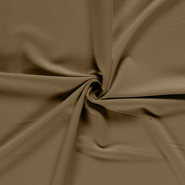French Terry Sommersweat Uni in Taupe – edles Greige, ungeraut, 95% Baumwolle, Öko-Tex Standard 100, elastischer Sweatstoff