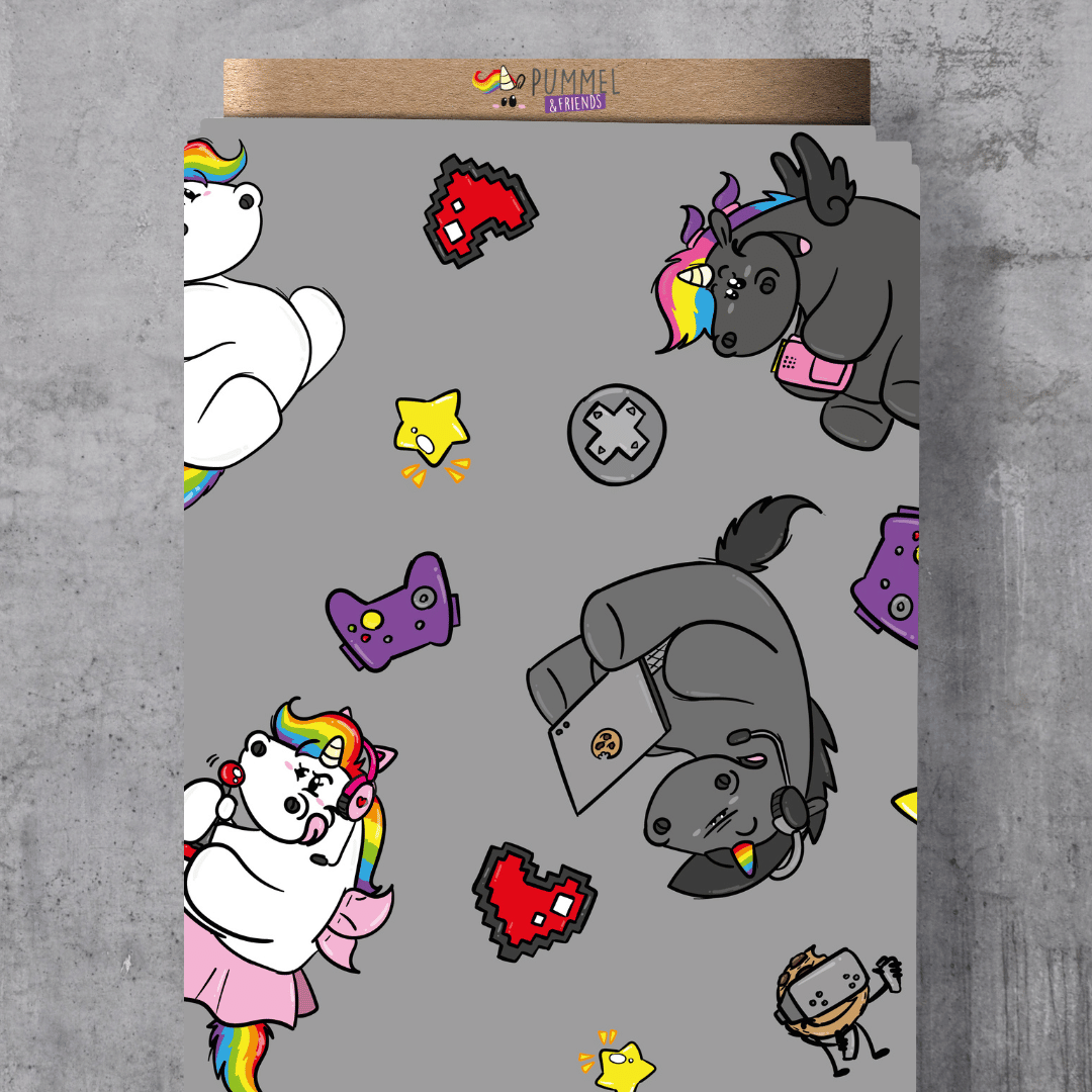 VORORDER - Lizenz Pummeleinhorn - Pummelfriends zocken - grau