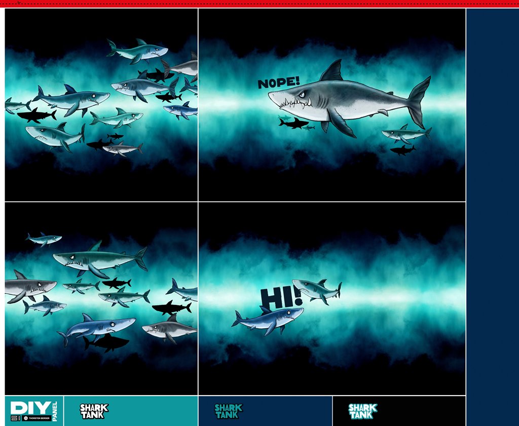 Samt-Kissenpanel "Salty Pillows" von Thorsten Berger – Hai-Motiv in Dunkelblau und Mint, 100% Polyester, ca. 115x140cm, 250g/m², für zwei verschiedene Kissengrößen