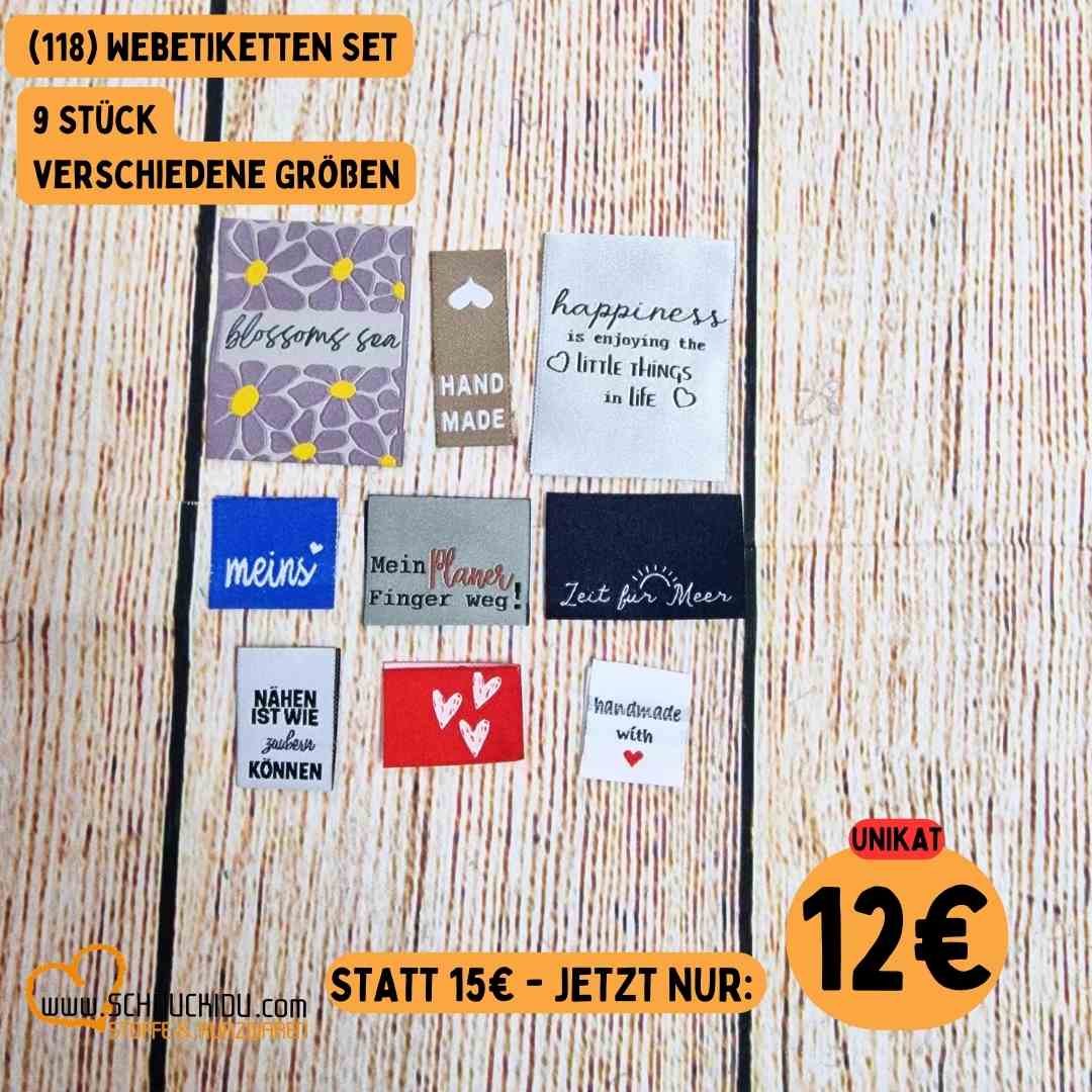 Stoffpaket - Unikat - Webetiketten Set 3