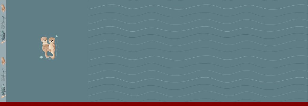 Panel - Swafing - Jersey - Splish Splash by Mrs Mint Design -  50cm x 150cm - Otter