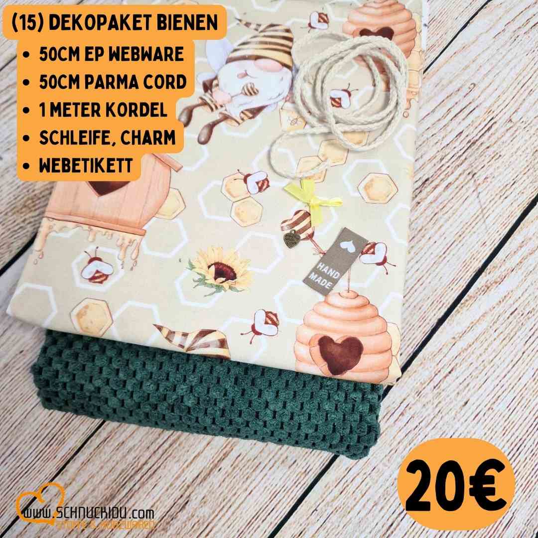 Stoffpaket - Unikat - Dekopaket Bienen