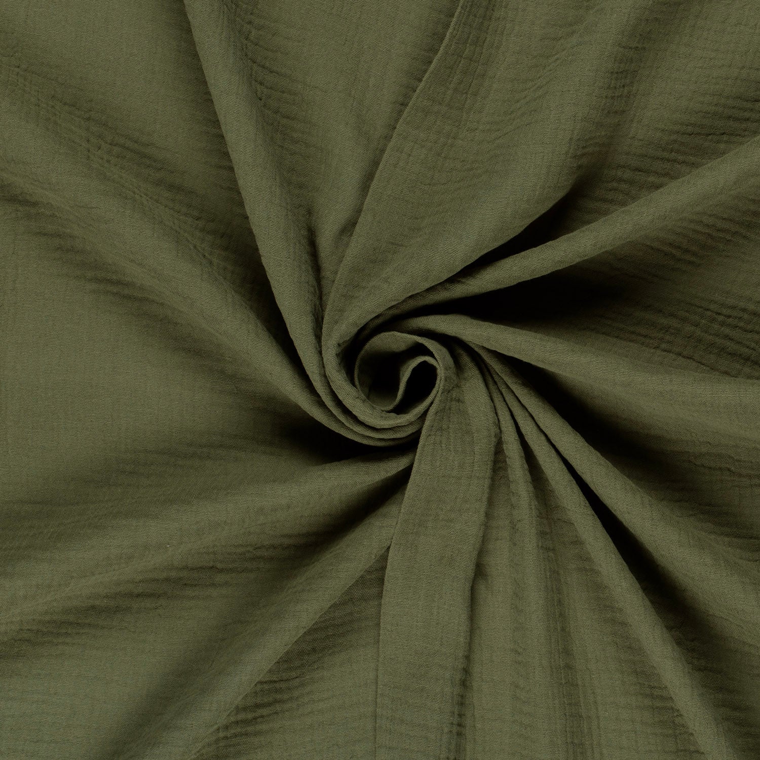 Musselin - Double Gauze  - Uni - Tannengrün