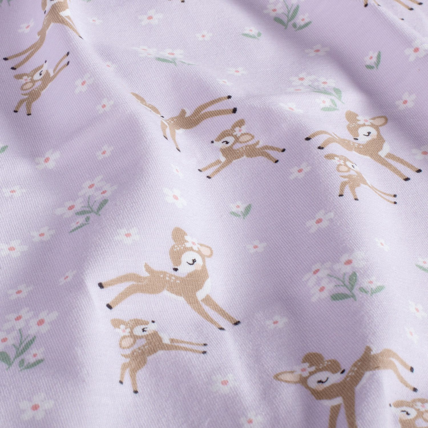  Motivjersey - Digitaldruck - Rehe auf Lila