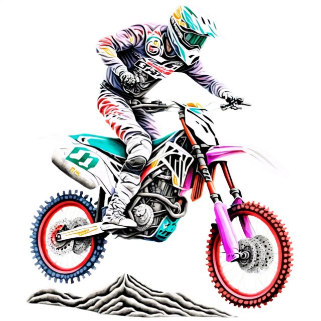 Bügelbild - Plott - Motocross - 10cm x 10cm