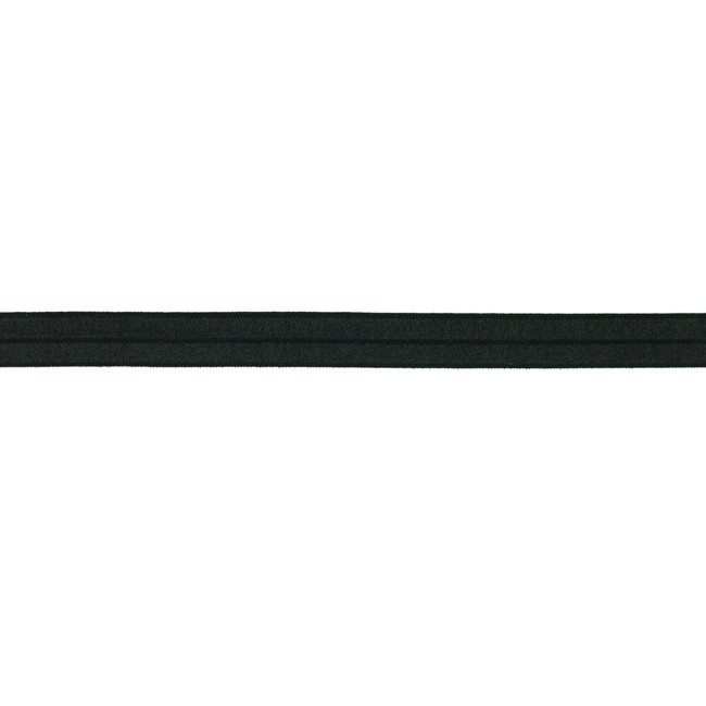 Elastisches Schrägband Polyamid - glänzend - Schwarz