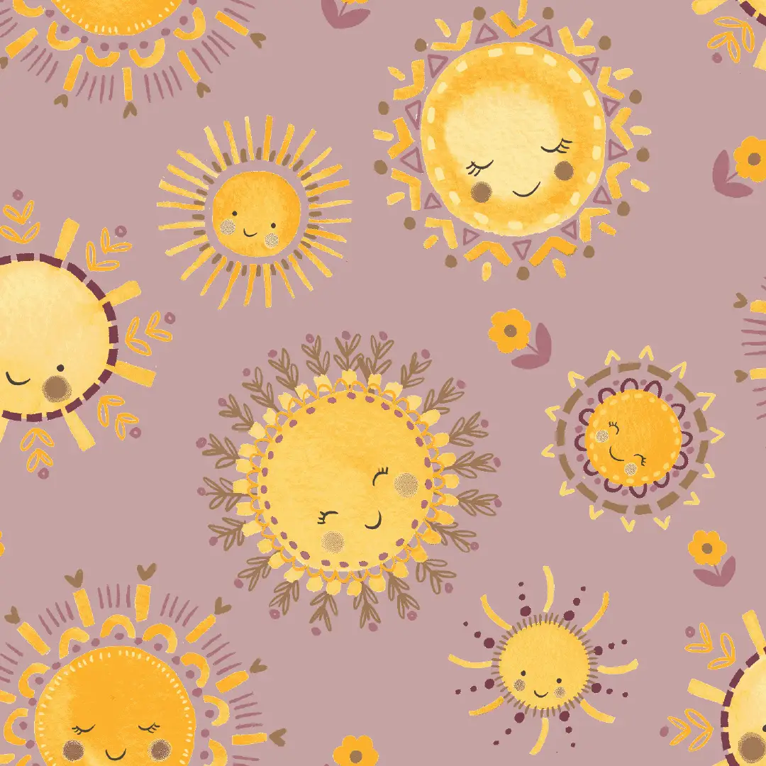 Baumwolljersey - Motivjersey - Sonnen