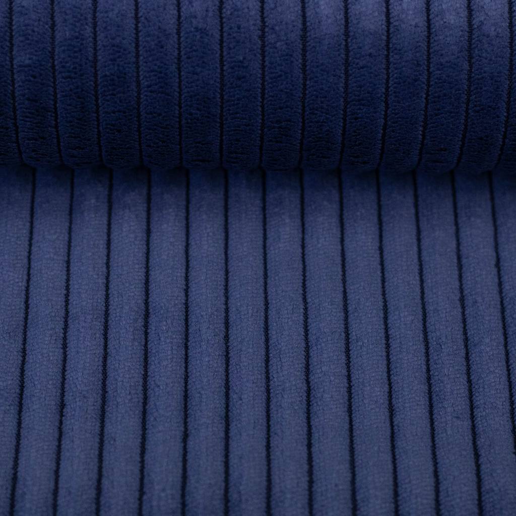 Swafing Breitcord Wanja in Blau, robuster Cordstoff, 100% Polyester, 380g/m², ideal für Taschen und Kleidung, Schnuckidu Vorbestellung