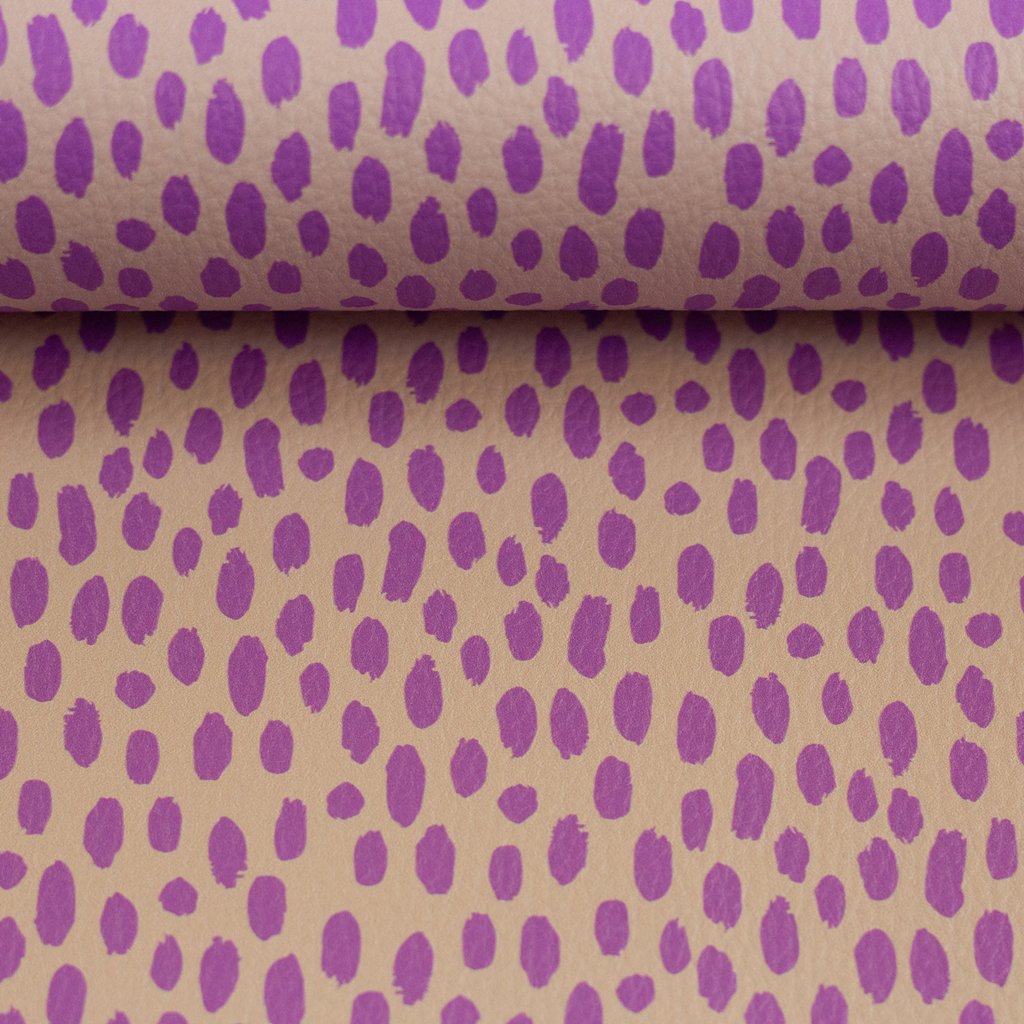 Swafing Kunstleder Brush & Wild by Cherry Picking, Design Brush Rosa mit fliederfarbenen Pinselstrichen, hochwertiges Lederimitat, 91% PVC 9% PL, Taschenzubehör, Vorbestellung