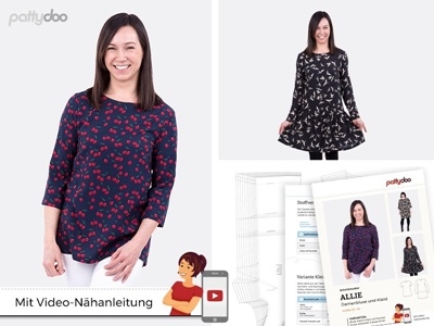 Pattydoo - Schnittmuster Allie Damenbluse und Kleid by pattydoo Pattydoo - Schnittmuster Allie Damenbluse und Kleid by pattydoo