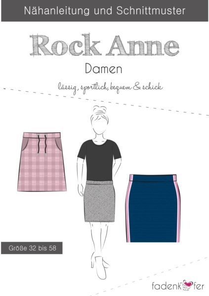 Papierschnittmuster Fadenkäfer - Rock Anne - Damen