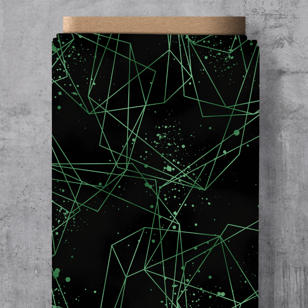 Sofortkauf - Eigendesign - Jersey - Graphic Strokes Grün - 50cm