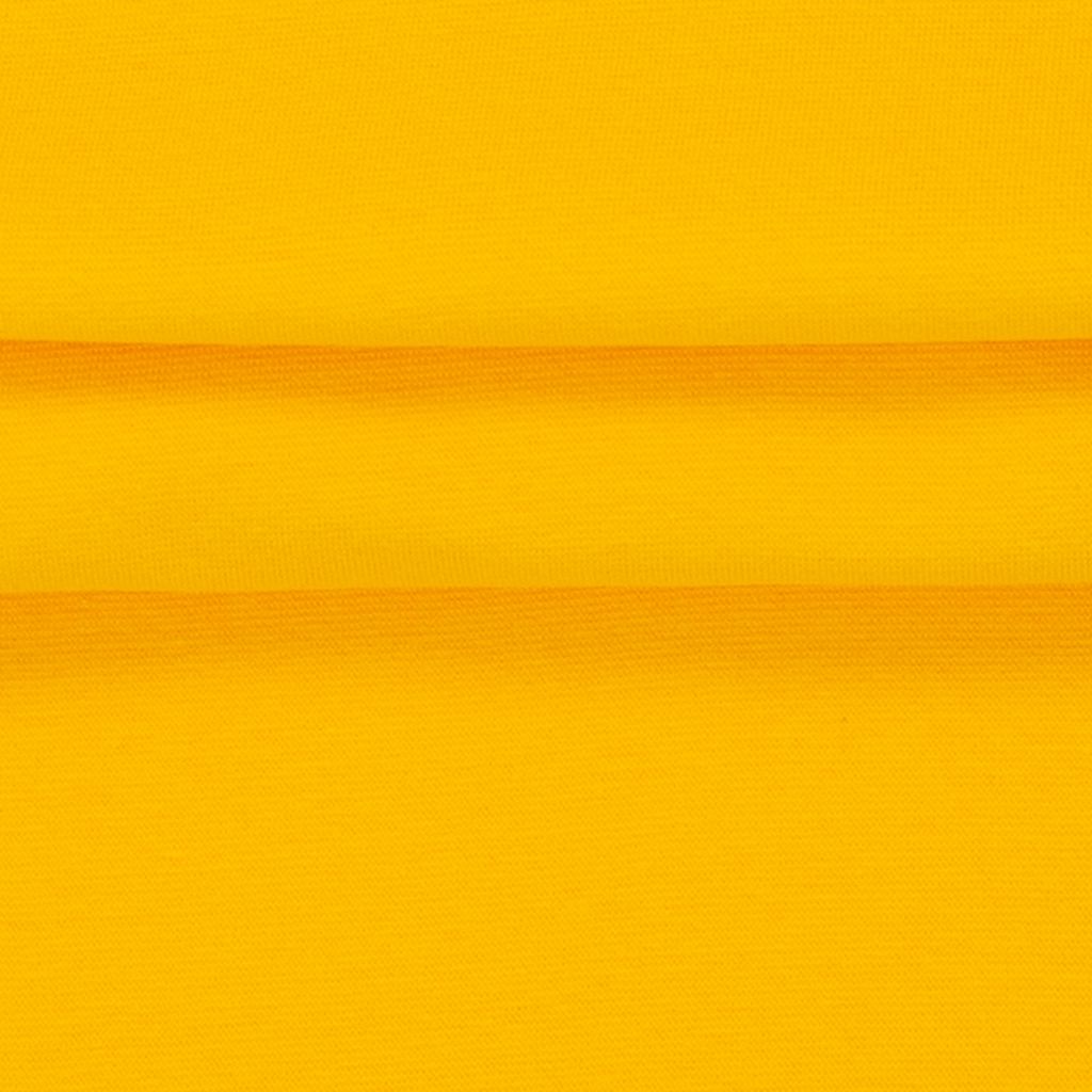 Hochwertiger Jersey Stoff in Sonnengelb, elastischer Baumwolljersey aus 95% Baumwolle und 5% Lycra, Öko-Tex Standard 100, 210g/m², blickdicht für Kleidung