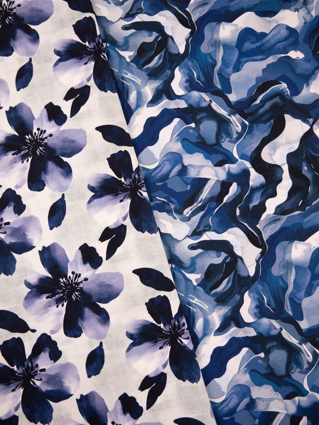 French Terry - Swafing - Judith - Grafisch Blau