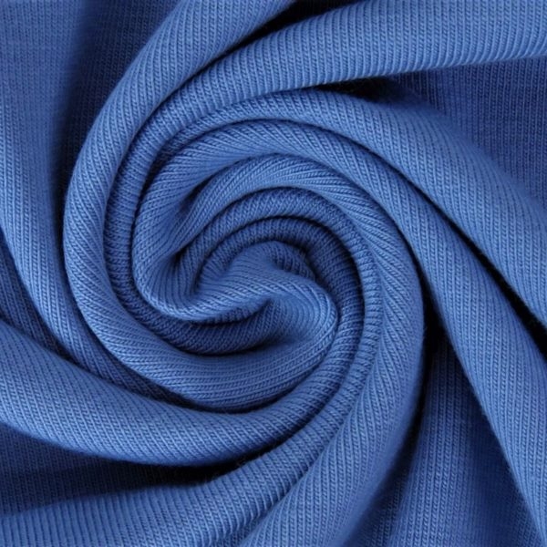 Baumwolljersey - Jersey Stoff Uni - Mittelblau Baumwolljersey - Jersey Stoff Uni - Mittelblau