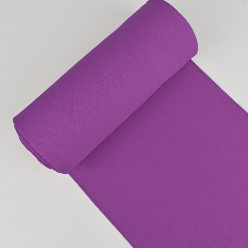 Bündchen Stoff Feinripp Uni - Kräftiges Violett