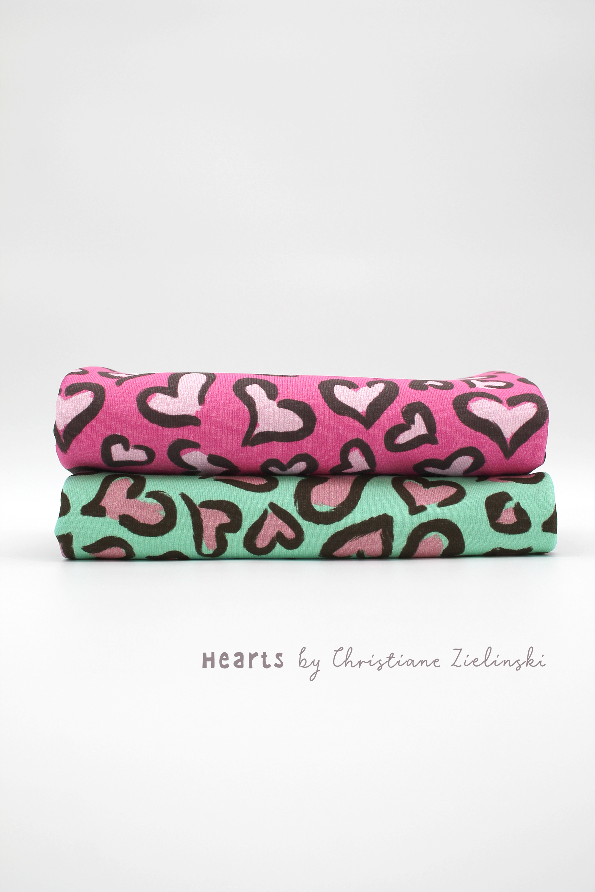 French Terry - Hearts by Christiane Zielinski - Pink