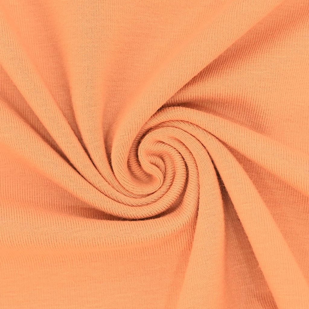 Baumwolljersey - Jersey Stoff Uni - Apricot