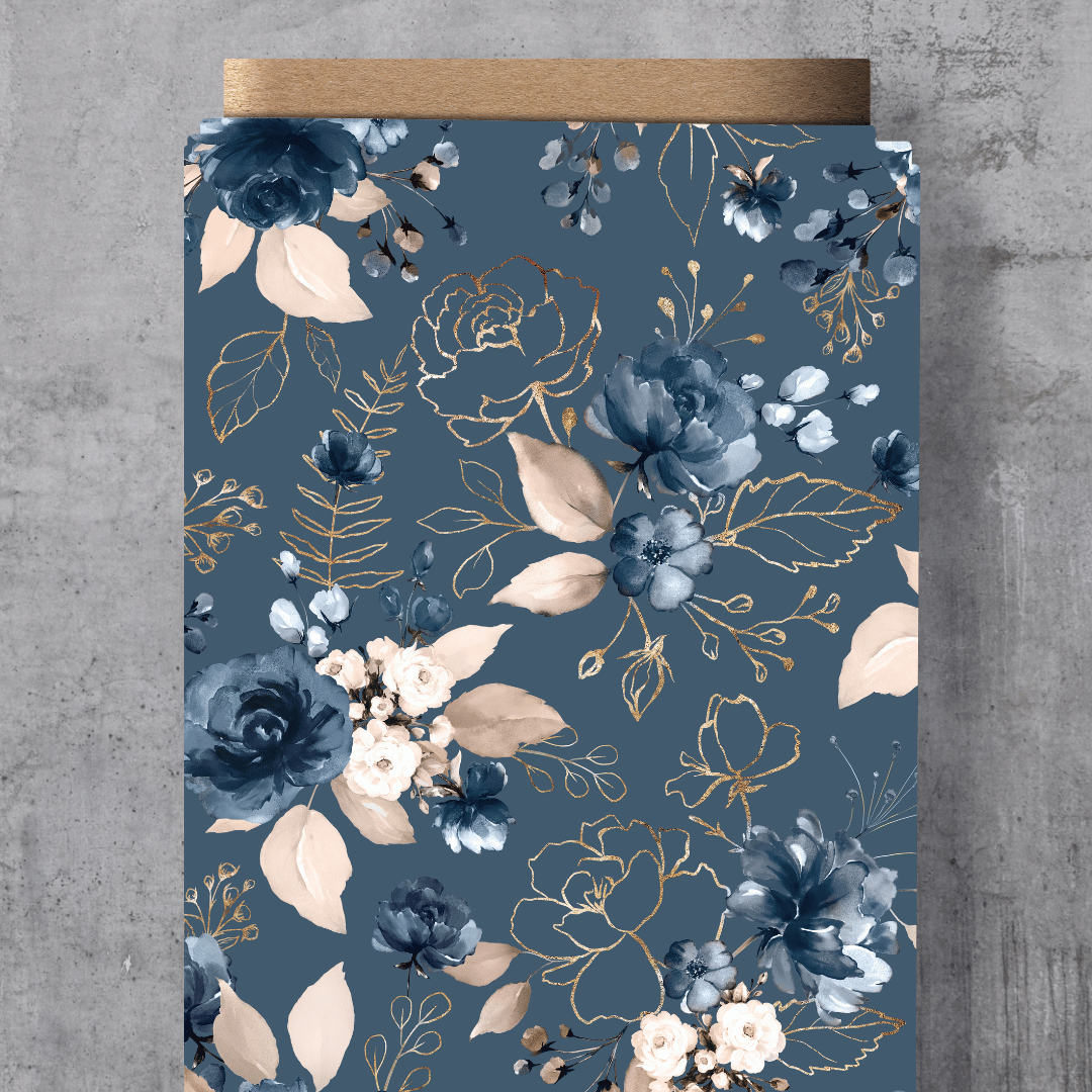 Sofortkauf - Eigendesign - Blue Roses - Jersey - 95cm