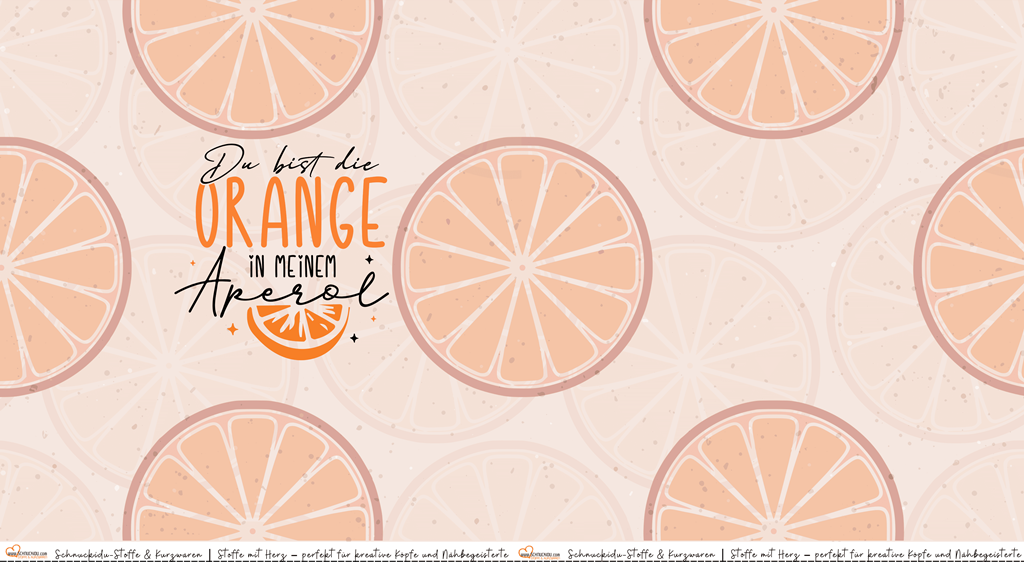 Vororder - Panel Eigendesign  - Jersey - ca. 82x155cm - DU bist die Orange