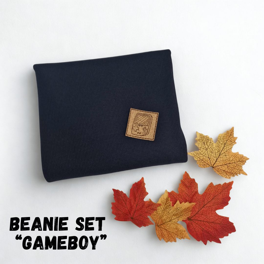 DIY Nähset - Stoffpaket - Hipster Beanie - Gameboy