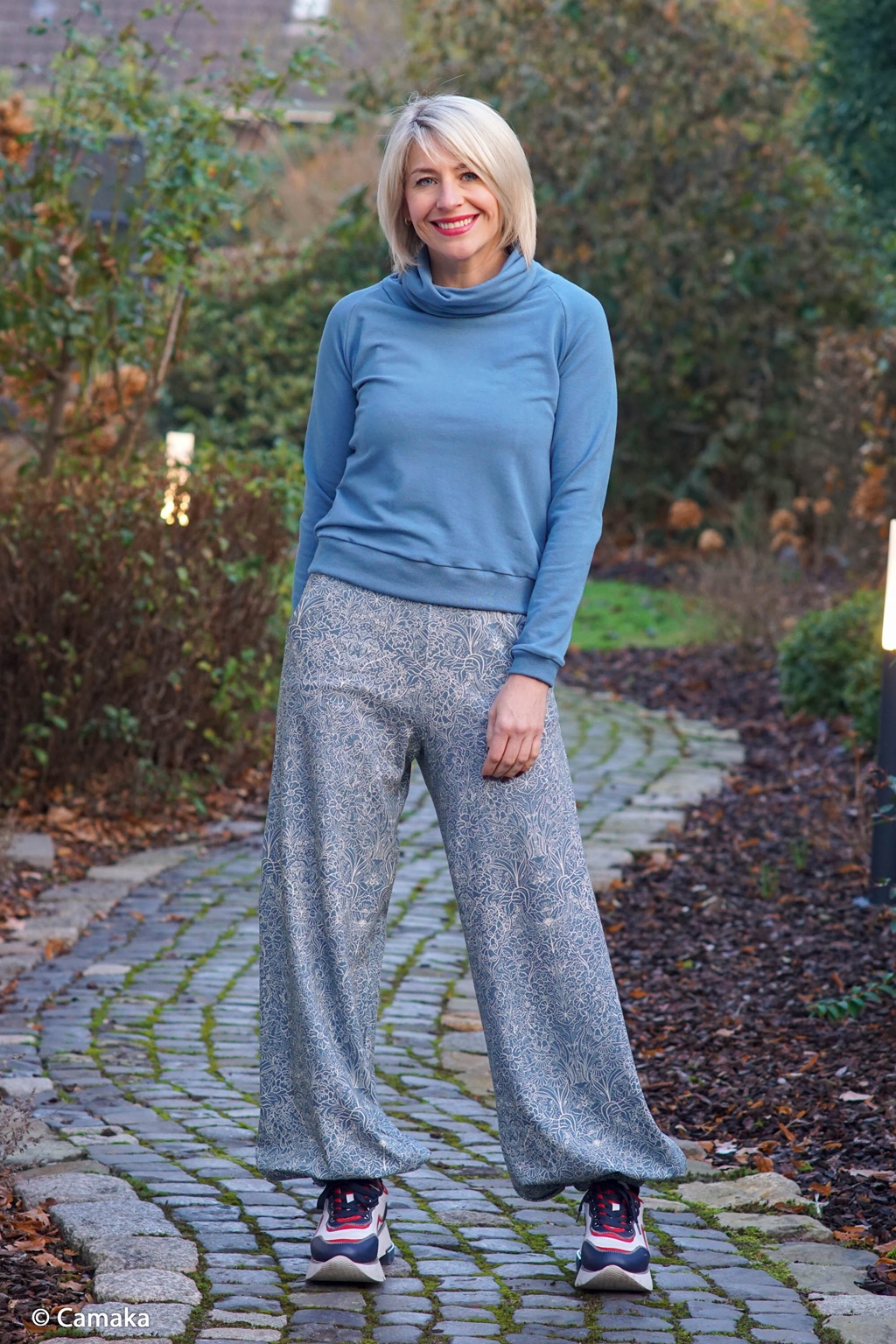 Motivjersey - Swafing - Autumn Damask by Bienvenido Colorido - Hellblau