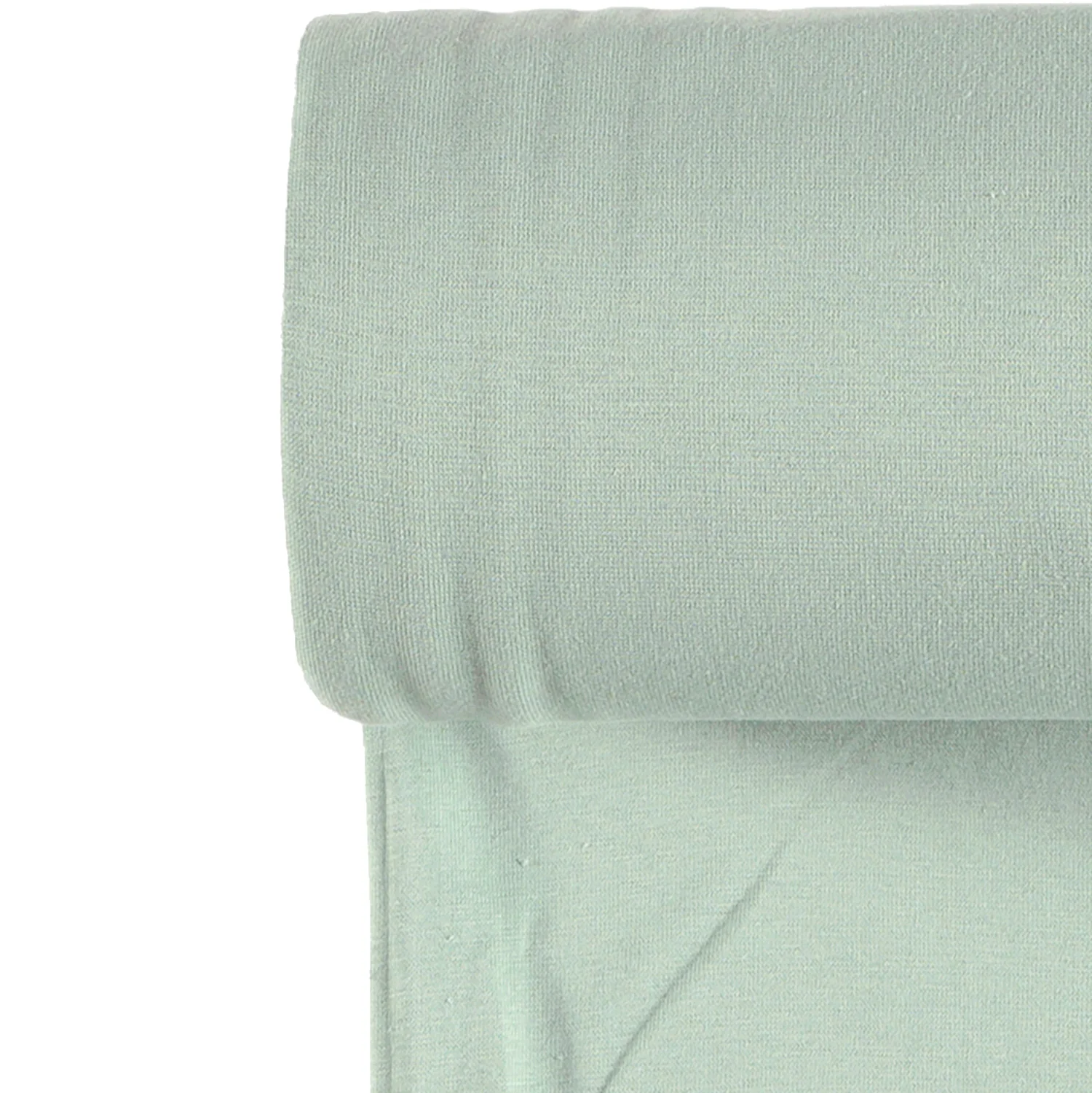 Blassgrünes Feinripp-Bündchen Uni von Schnuckidu – weich und elastisch