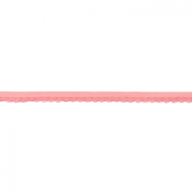 Elastische Spitze mit Bogenkante - 11 mm - Rosa