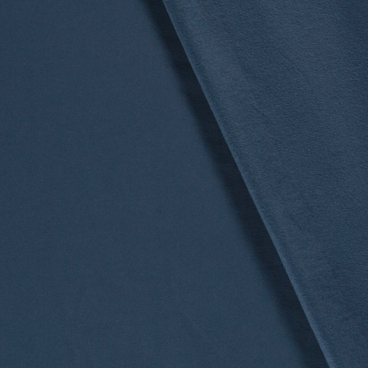 Sweat Stoff - leicht angeraut - Uni  - Blau