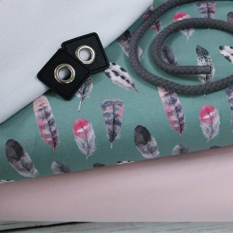 Federn auf Mint - unsere Stoffkombi des Tages! ❤️ Federn auf Mint - unsere Stoffkombi des Tages! ❤️