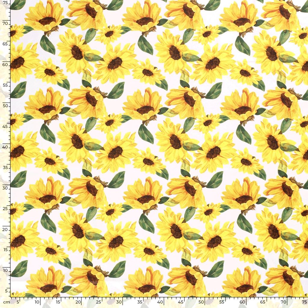 Webware - Baumwolle - Motiv - Sonnenblumen