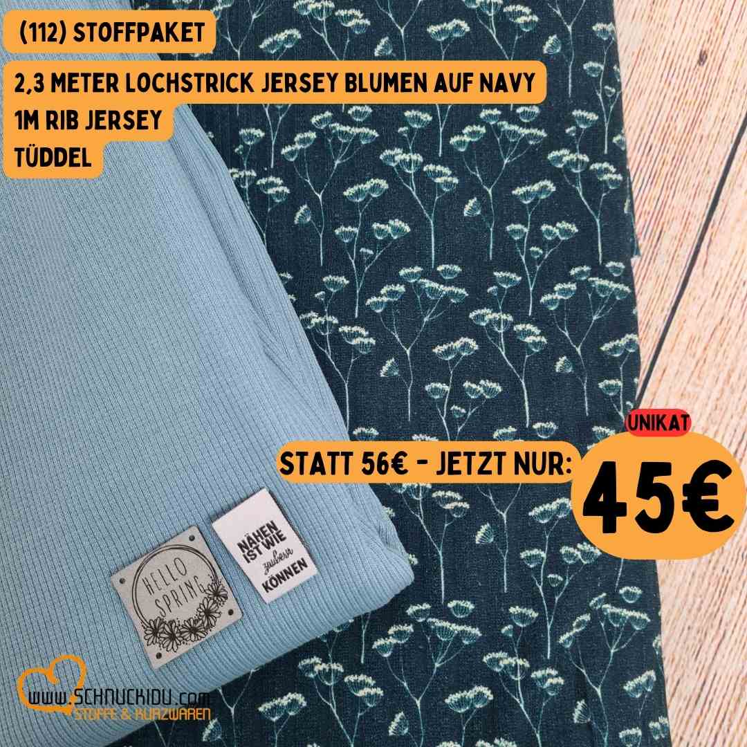 Stoffpaket - Unikat - Stoffpaket Lochstrick