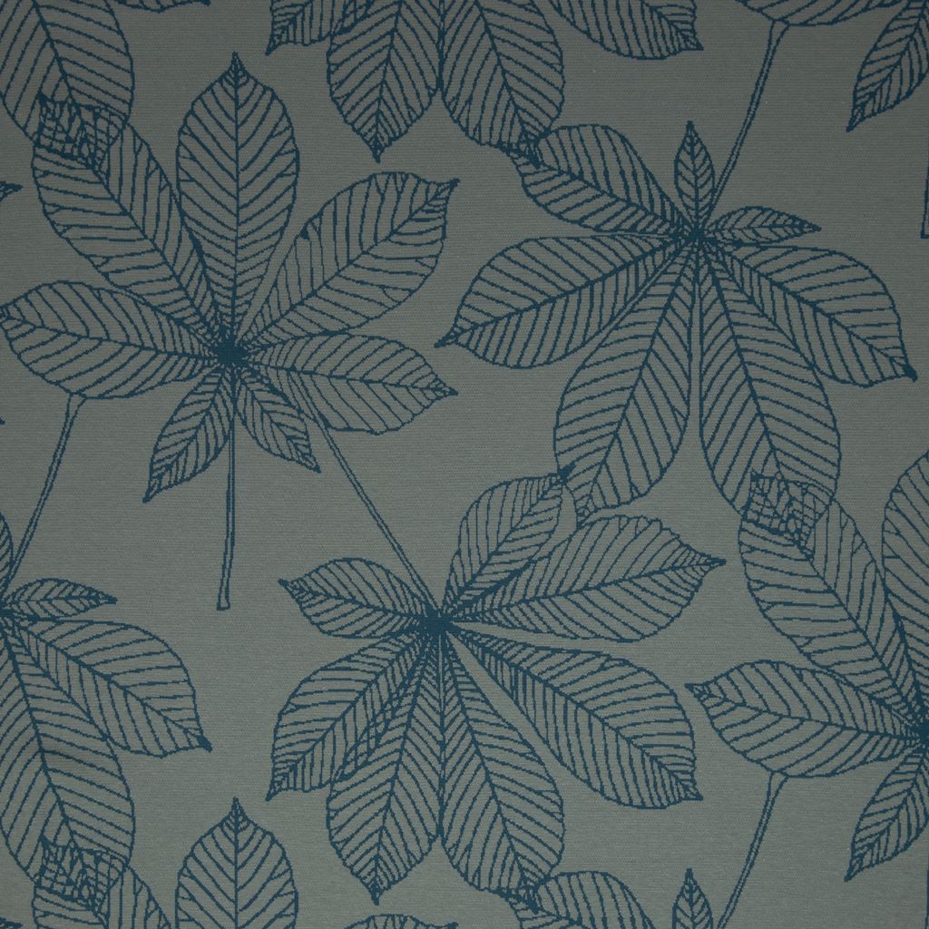 Jacquard Jersey - Swafing - Chestnut by Käselotti - Blattmuster auf Petrol