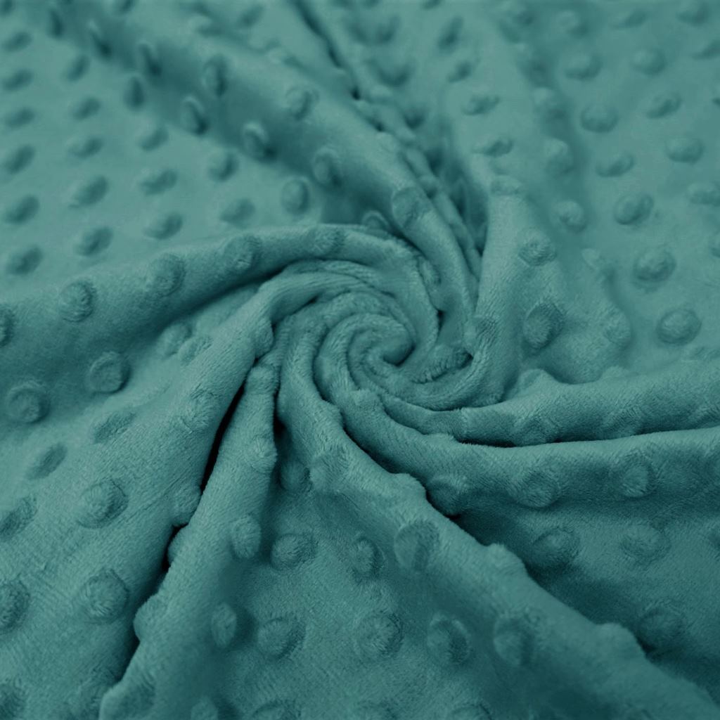 Kuschelfleece Stoff - Noppen - Uni - Petrol