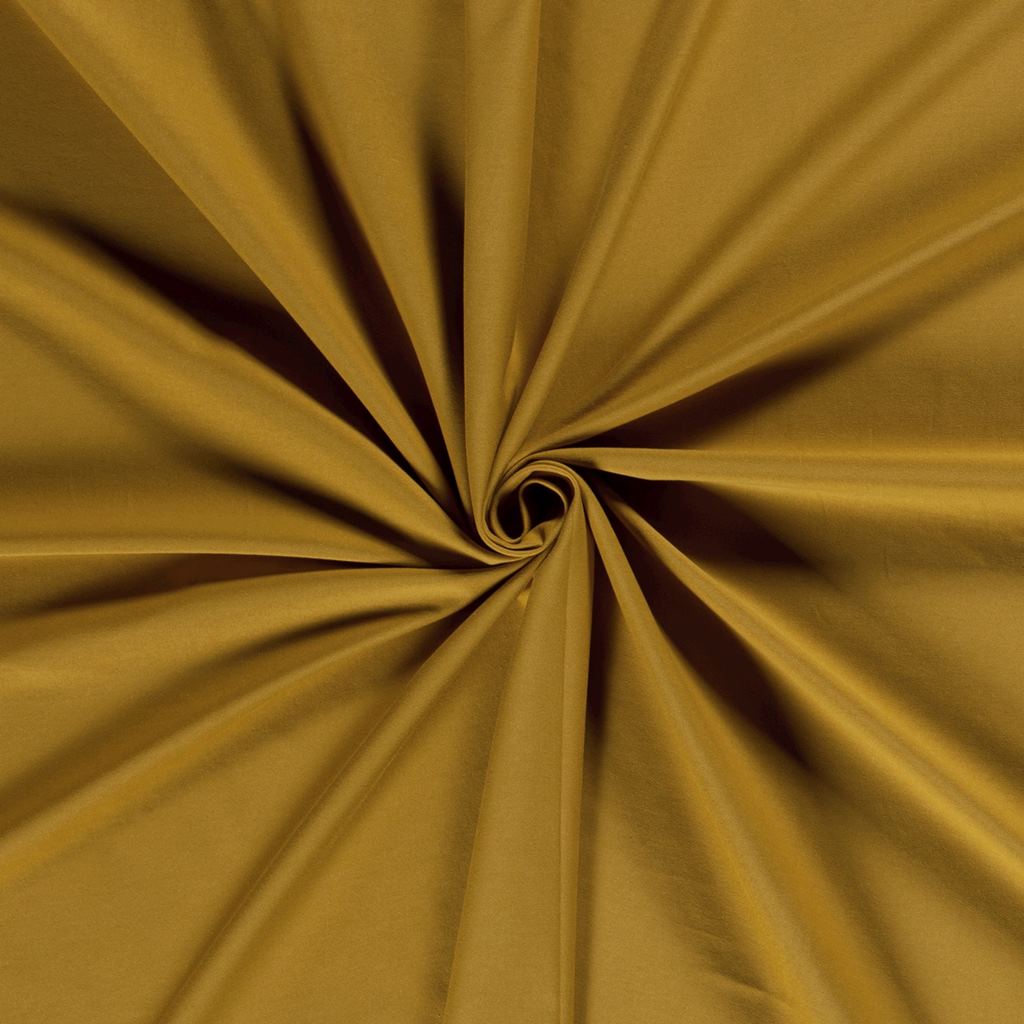 Hochwertiger Baumwolljersey in Uni Ocker, weicher Jersey-Stoff für Bekleidung, 95% Baumwolle & 5% Lycra, Öko-Tex Standard 100, Farbe Ocker / Dunkelgelb / Senf