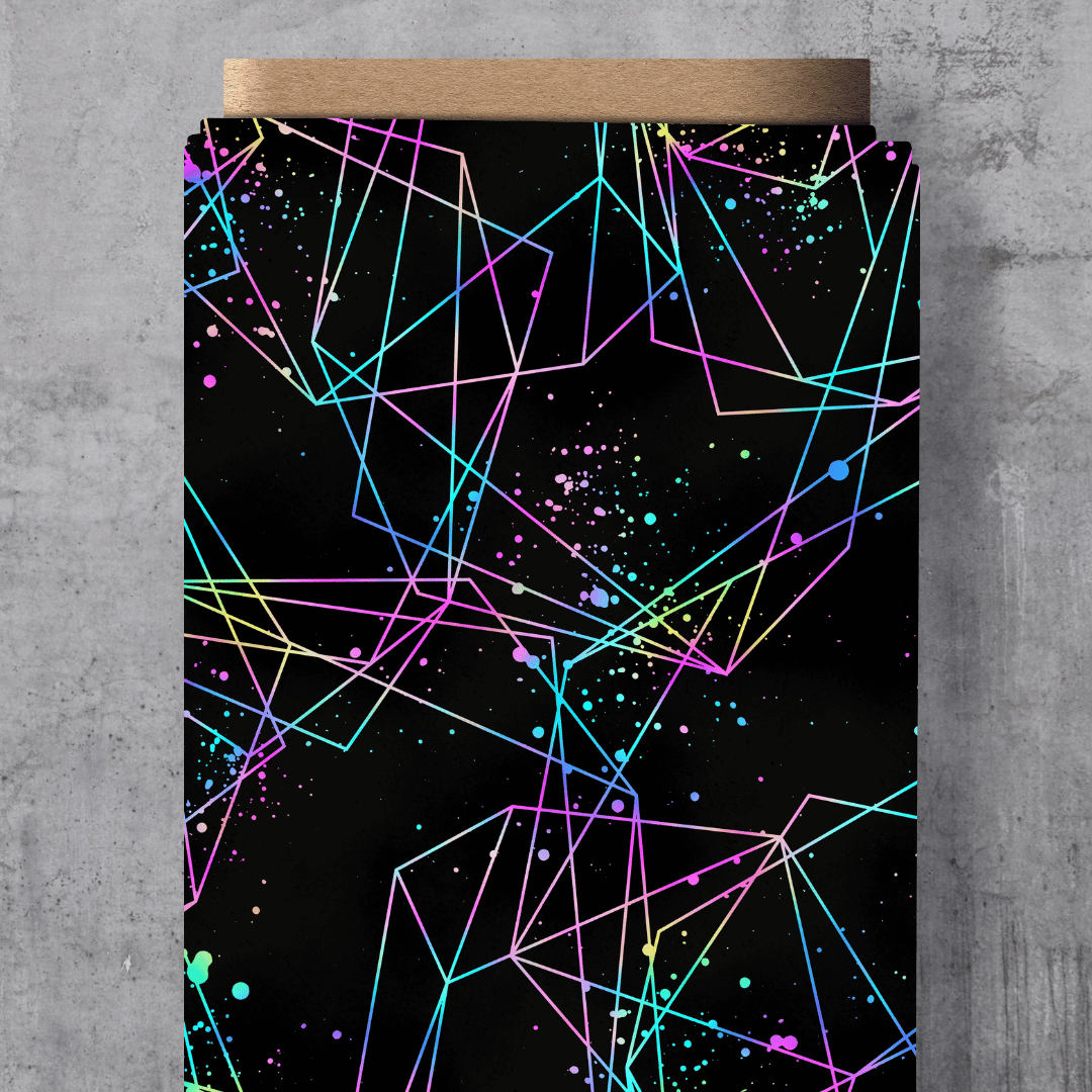 Sofortkauf - Eigendesign - Graphic Strokes Multicolor Pink - Canvas - 45cm