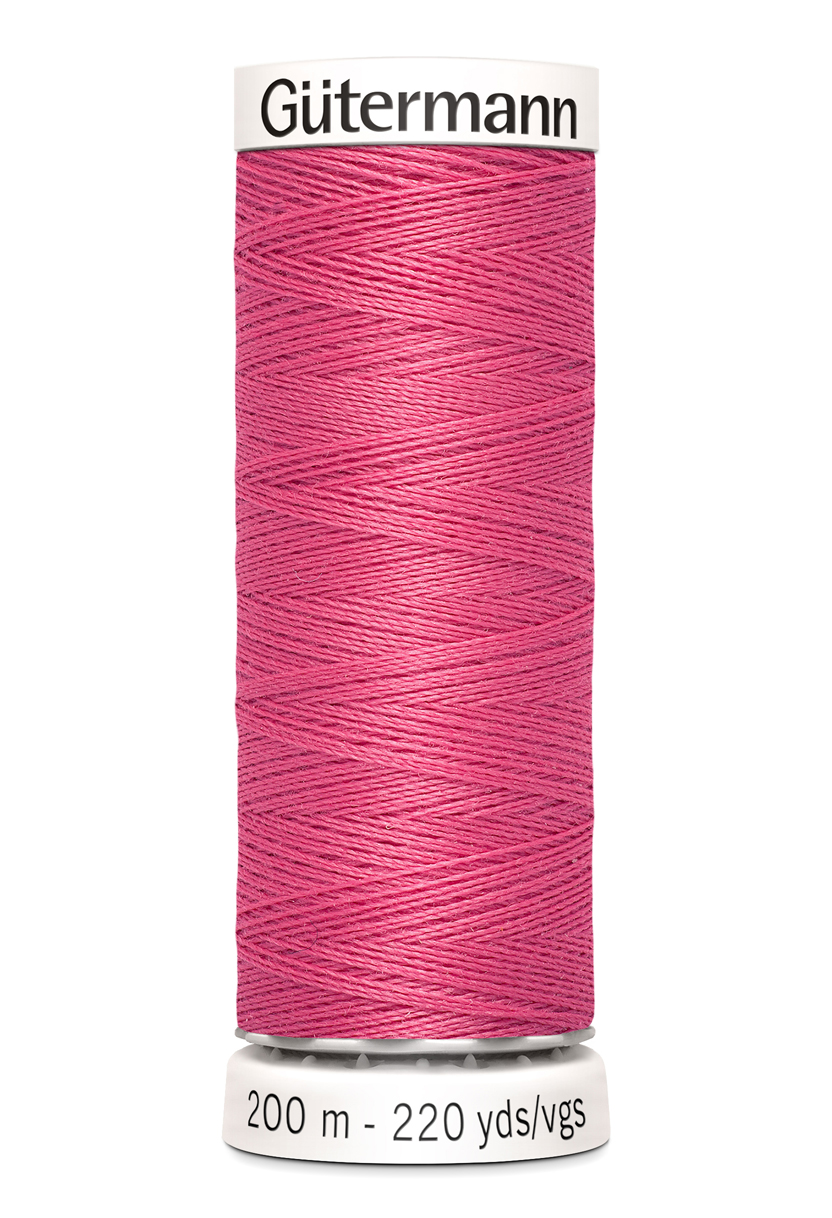 Gütermann Allesnäher 200 Meter in Flamingopink (890) – Hochwertiges Premium-Nähgarn aus 100% Polyester für alle Stoffe. Leuchtendes pinkes Nähgarn, reißfest und farbecht.