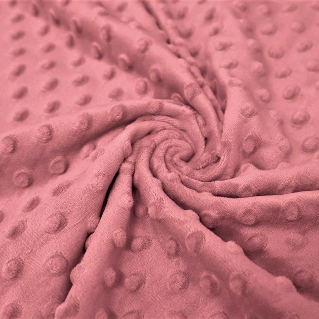Kuschelfleece Stoff - Noppen - Uni - Rosa