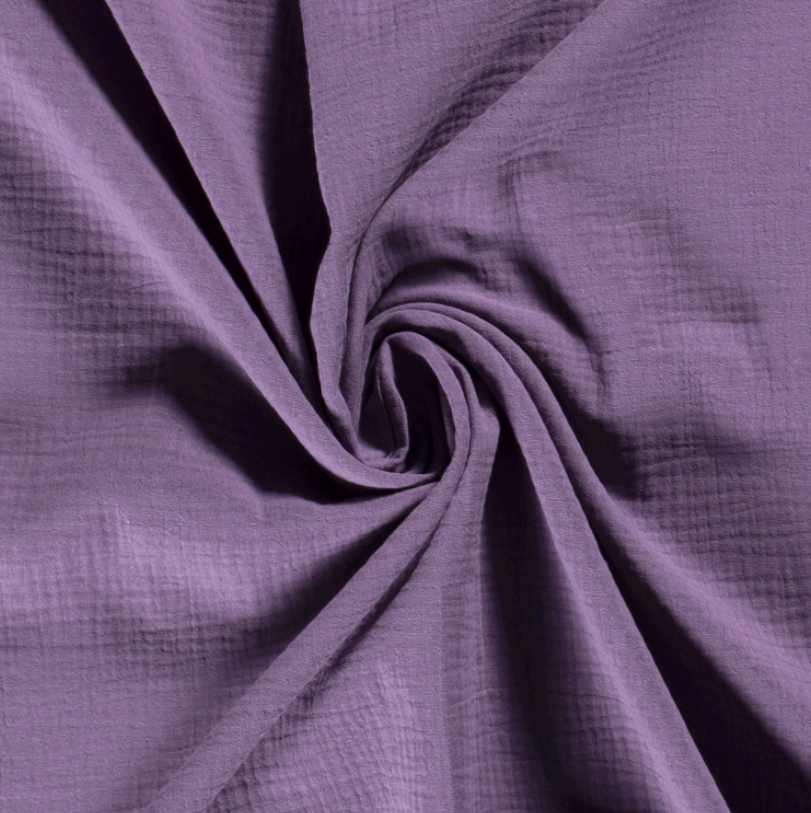 Musselin - Baumwolle - Uni - Violett