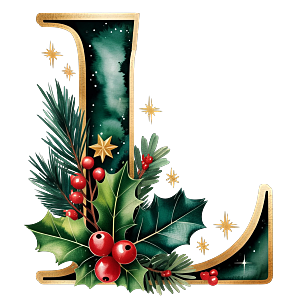 Personalisierter DTF Bügelbild Buchstabe für Weihnachtsservietten in 12cm – Lieferdatum ab 2026