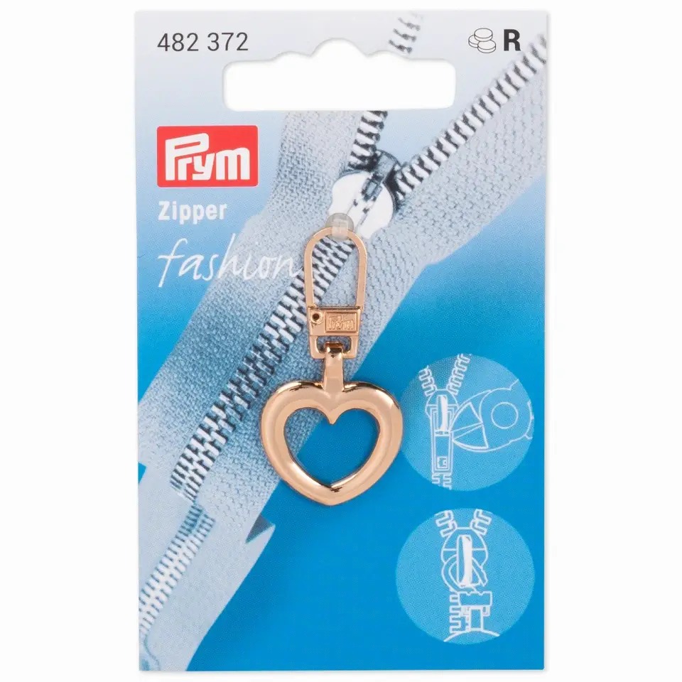 Prym Fashion Zipper - Herz - goldfarbig - 482372