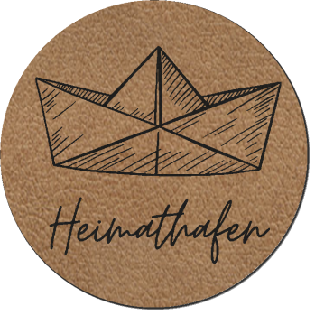 Schnuckidu  - Kunstleder Label - Vegan - Braun - Heimathafen - 1 Stück