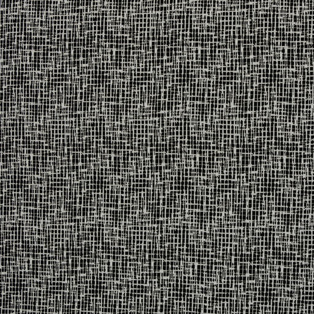 Hochwertiger Swafing Jacquardjersey Brake in Schwarz-Weiß mit abstrakter, feiner Gitter- und Strukturmusterung, elastischer Strickstoff für Kleider und Cardigans