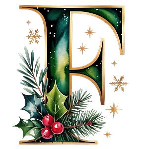 Personalisierter DTF Bügelbild Buchstabe für Weihnachtsservietten in 12cm – Lieferdatum ab 2026